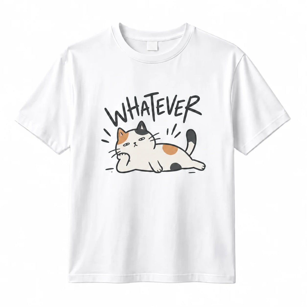 Women's Whatever Lazy Cat Cotton T-Shirt