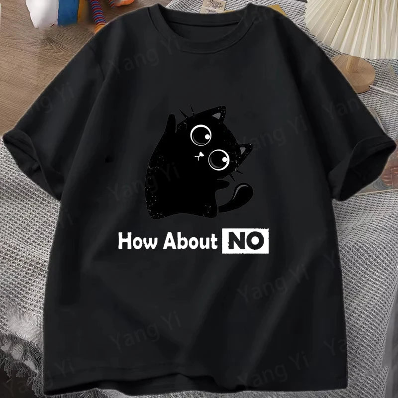 "How About No" Fun Cat Shirt