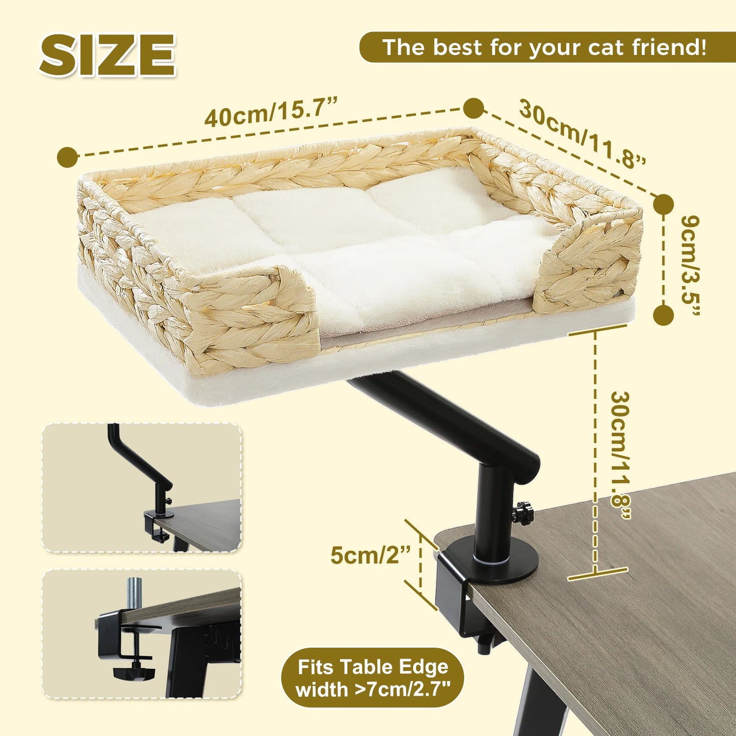 Cama de mesa para gato