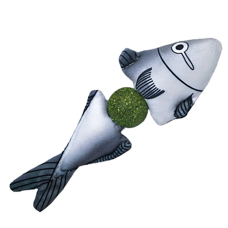Fish Cartoon Plush Grinding Rod Cat Toy