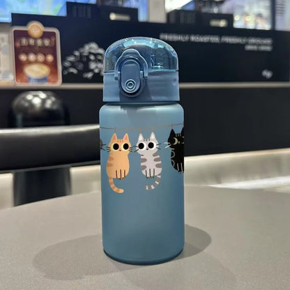Bouteille d'eau à imprimé chat mignon