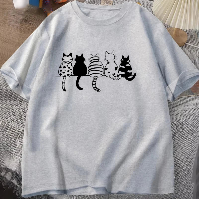Cute Cat Theme T-Shirt