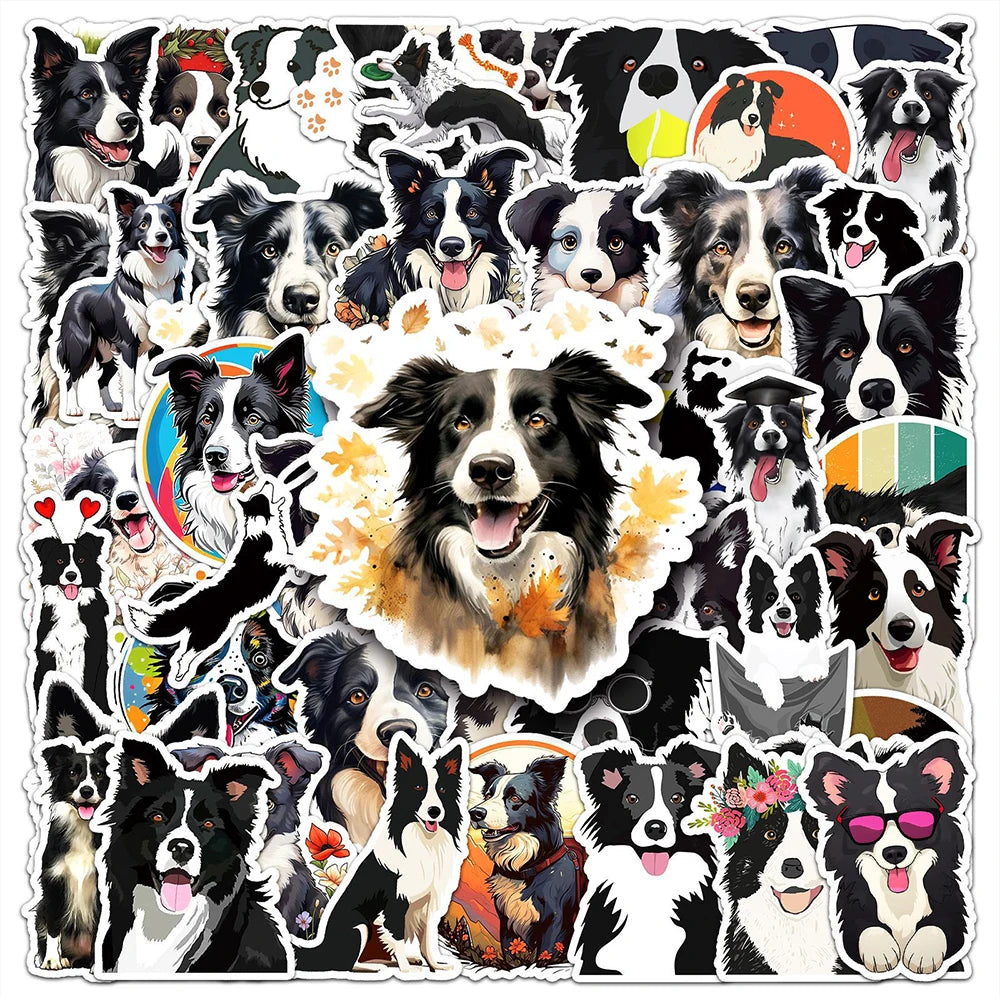 Realistic Border Collie Stickers Pack