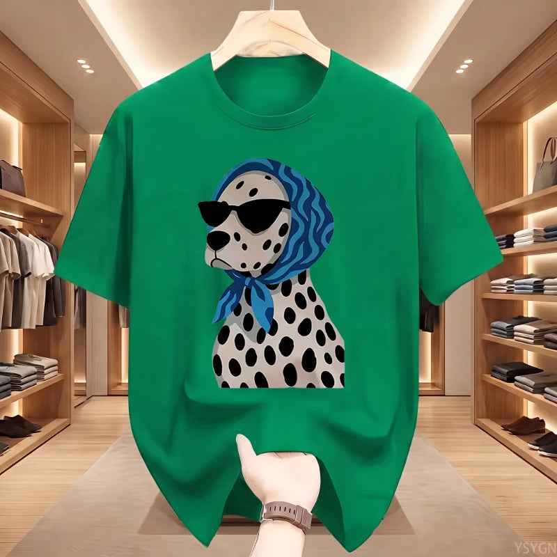 Summer Retro Dalmatian Print T-Shirt