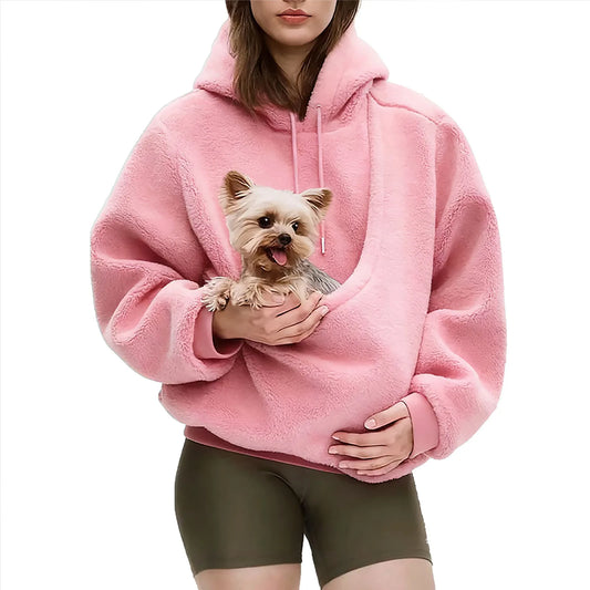 Kangaroo Pouch Hoodie – Dog Pet Carrier Sweatshirt