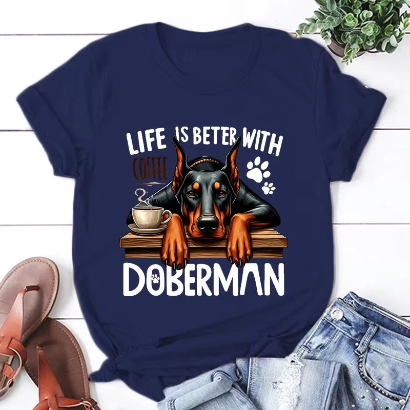 Áo thun Doberman Pinscher