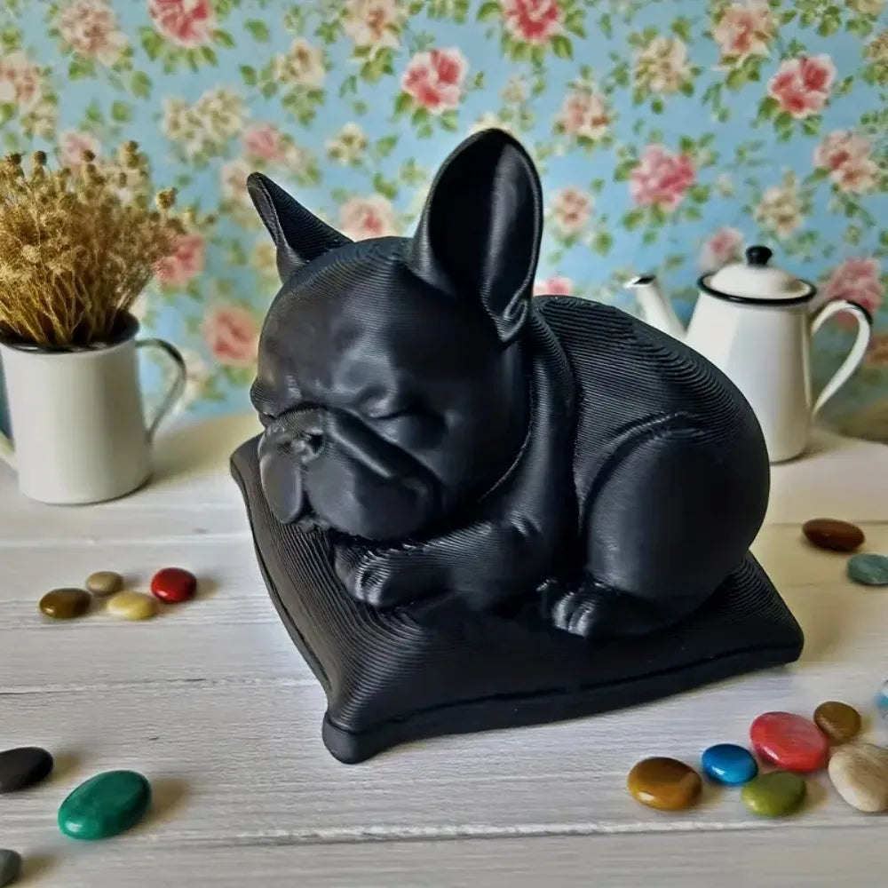 Sleeping French Bulldog Sculpture