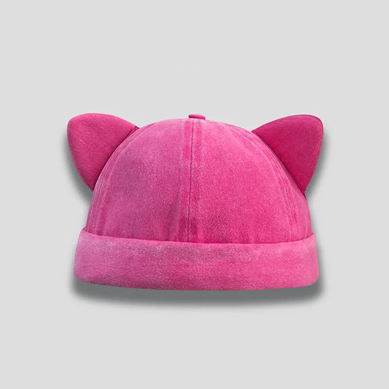 Cappello senza tesa con orecchie di gatto