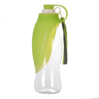580 ml Portable Dog Water Bottle with Fold-Out Drinking Bowl