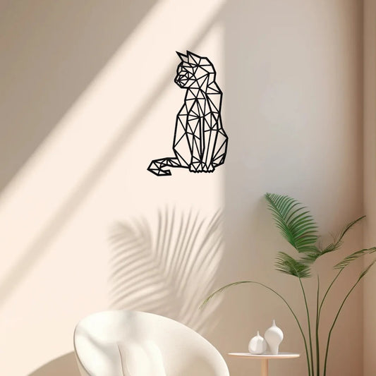 Linear Cat Iron Wall Decor