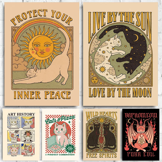 Cat Vintage Poster Tarot