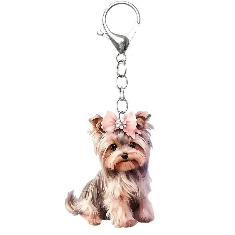 Porte-clés acrylique Yorkshire Terrier