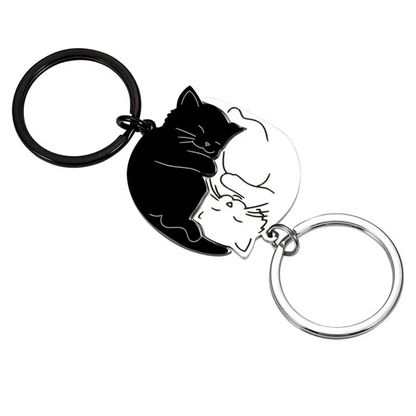 Móc khóa cặp đôi mèo dễ thương