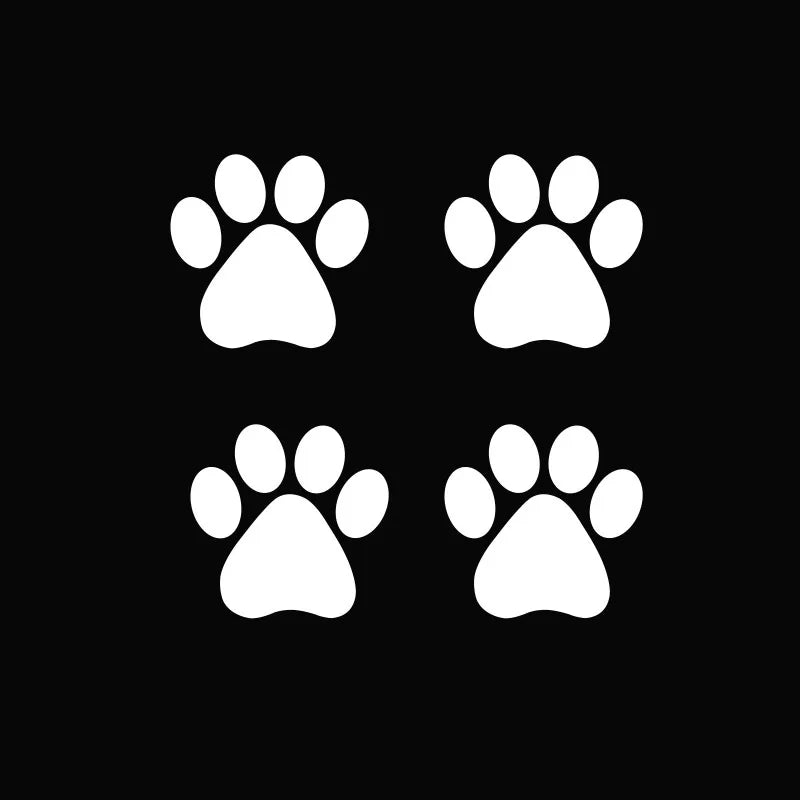 Paw Print Trail Car Decals