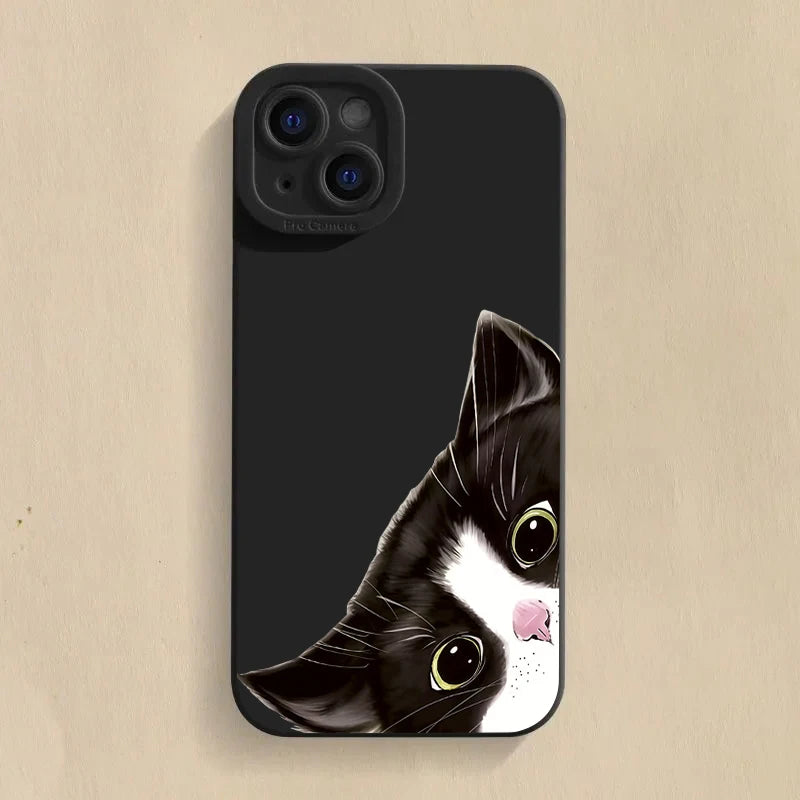 Black Cat Silicone iPhone Case