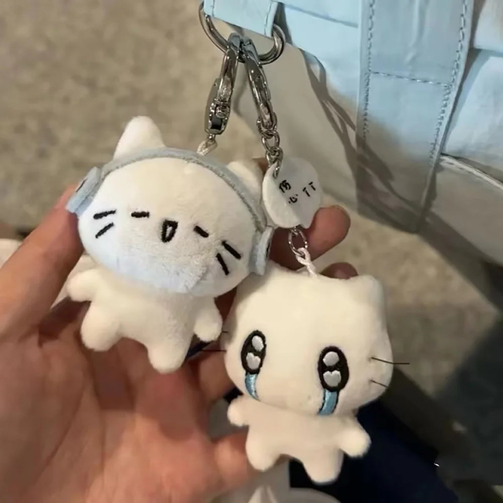Cute Headphones Kitten Keychain