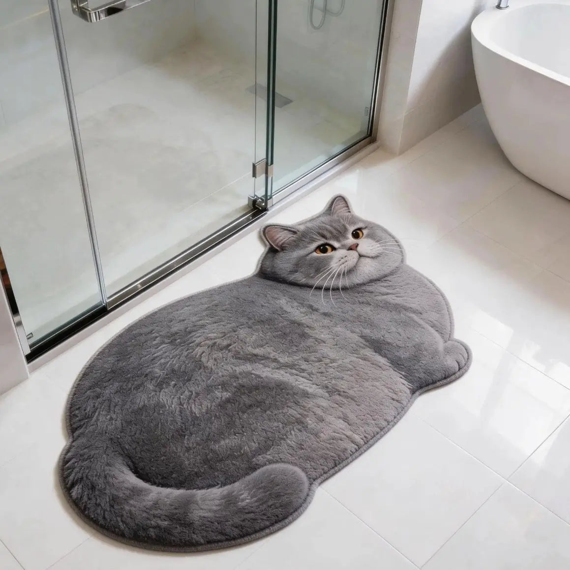 3D Cute Cat Diatomite Bath Mat