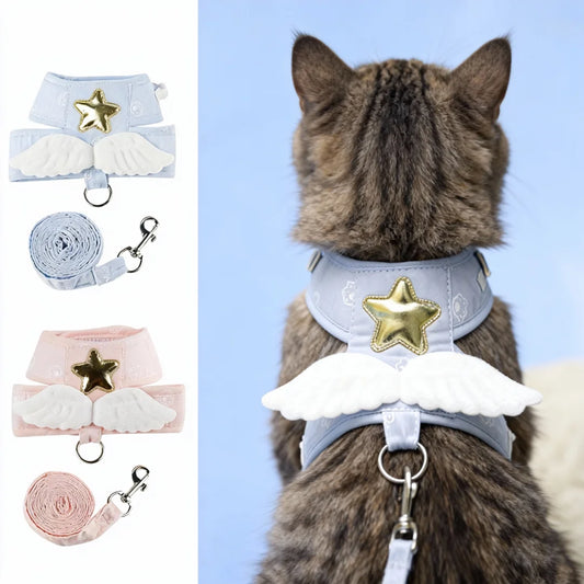 Angel Wings Cat Harness Set