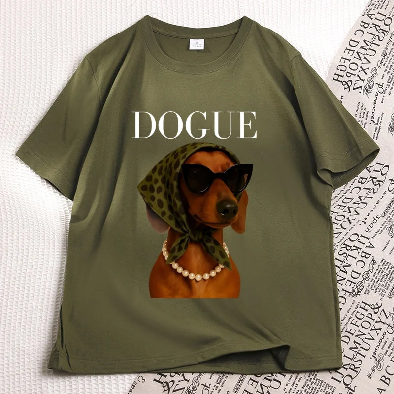 Funny Dachshund "Dogue" T-Shirt