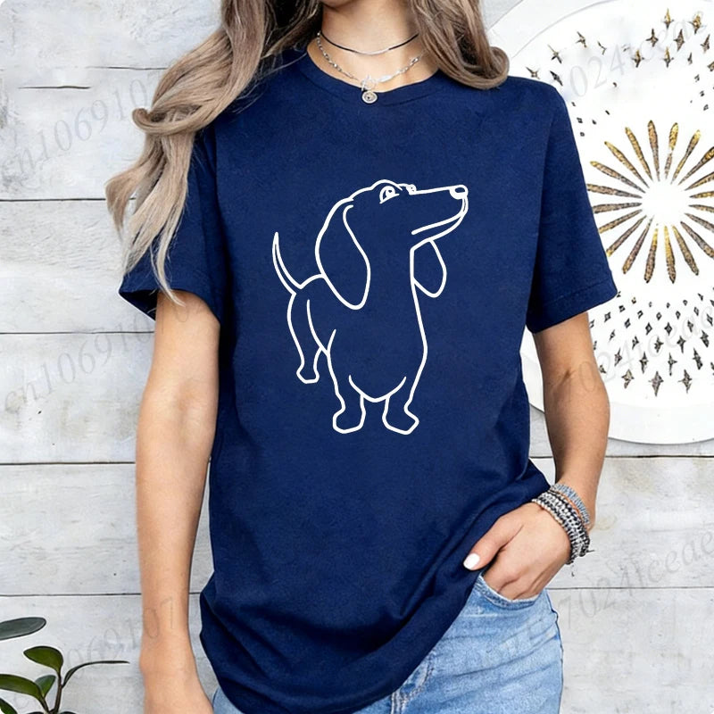 Dachshund Dog Print T-Shirt
