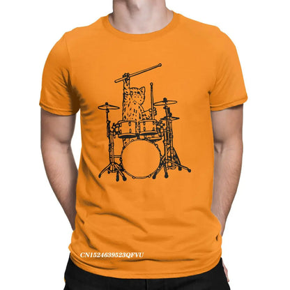 Cat Playing Drums Fun Shirt
