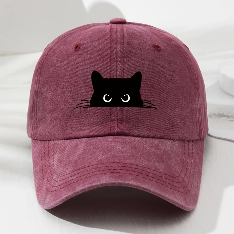 Casquette Vintage Yeux de Chat Mignons