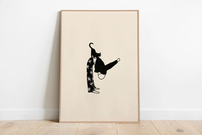 Poster da parete con gatto minimalista