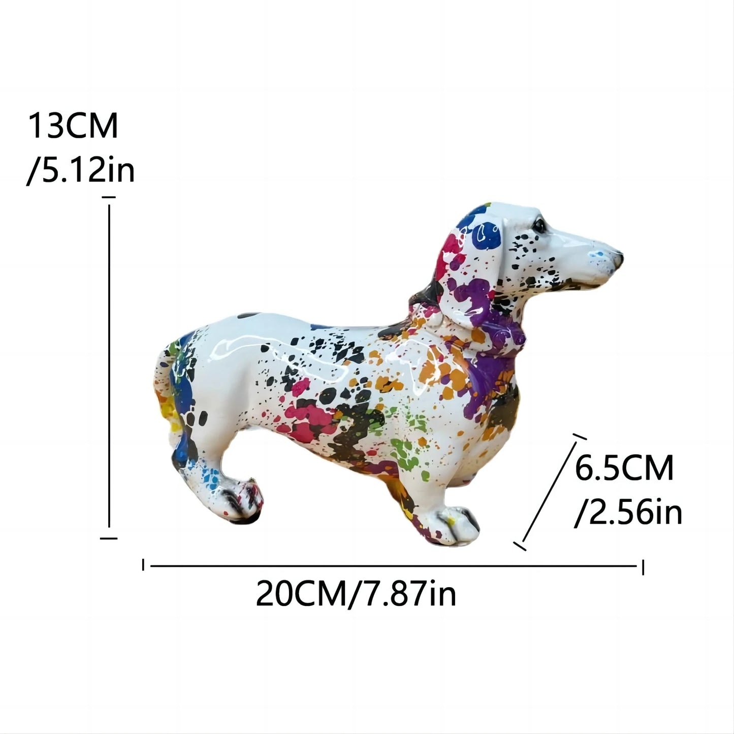 Vibrant Graffiti Dog Sculpture