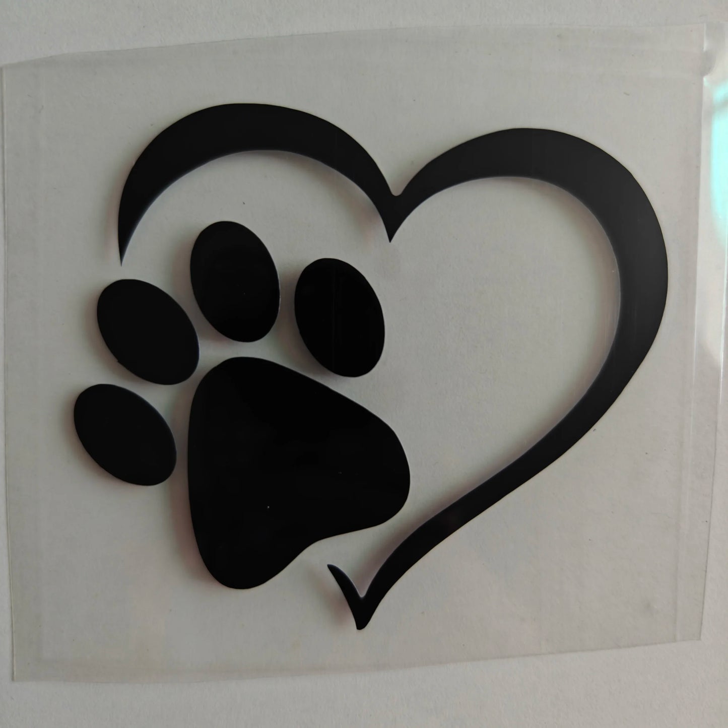 Heart Paw Print Car Decal