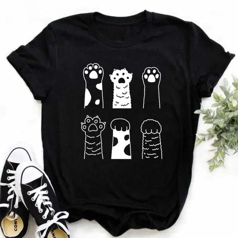 เสื้อยืดลายแมวน่ารัก