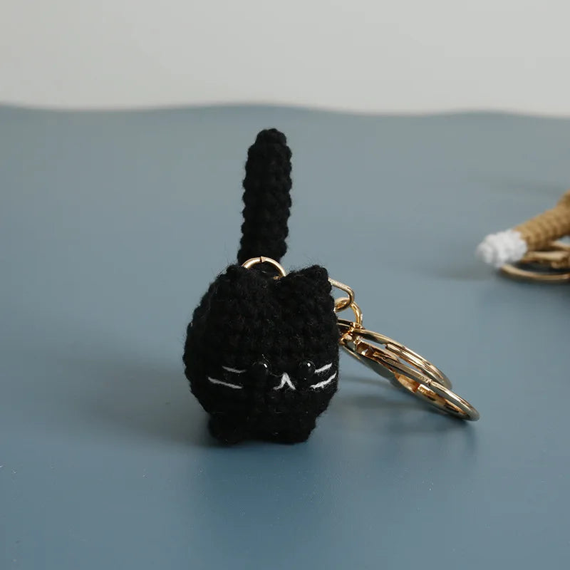 Porte-clés au crochet série chaton
