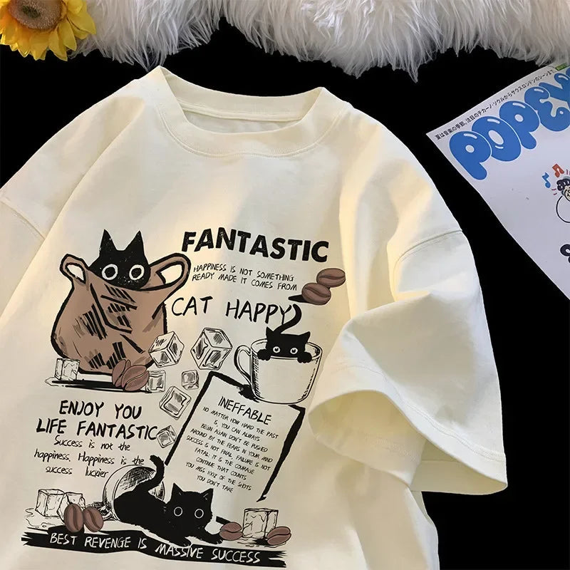 Cat Mood Cotton Shirt