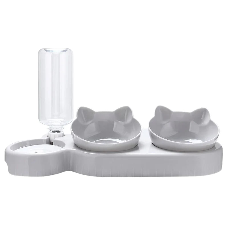 Cat-Shaped Automatic Pet Feeding Station