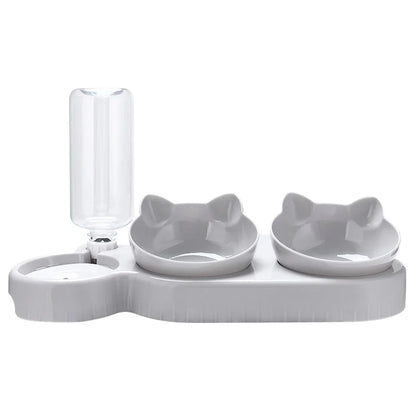Cat-Shaped Automatic Pet Feeding Station