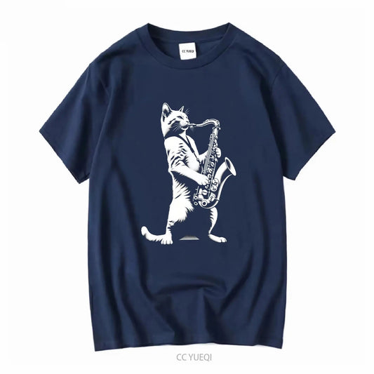 Cat Playing Saxophone Shirt