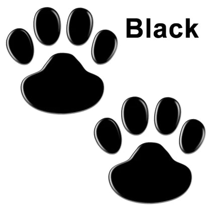 3D Paw Print Car Stickers, Set of 2