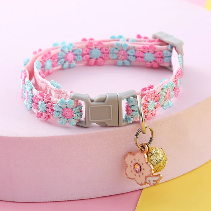 Pet Collar Colorful With Bell