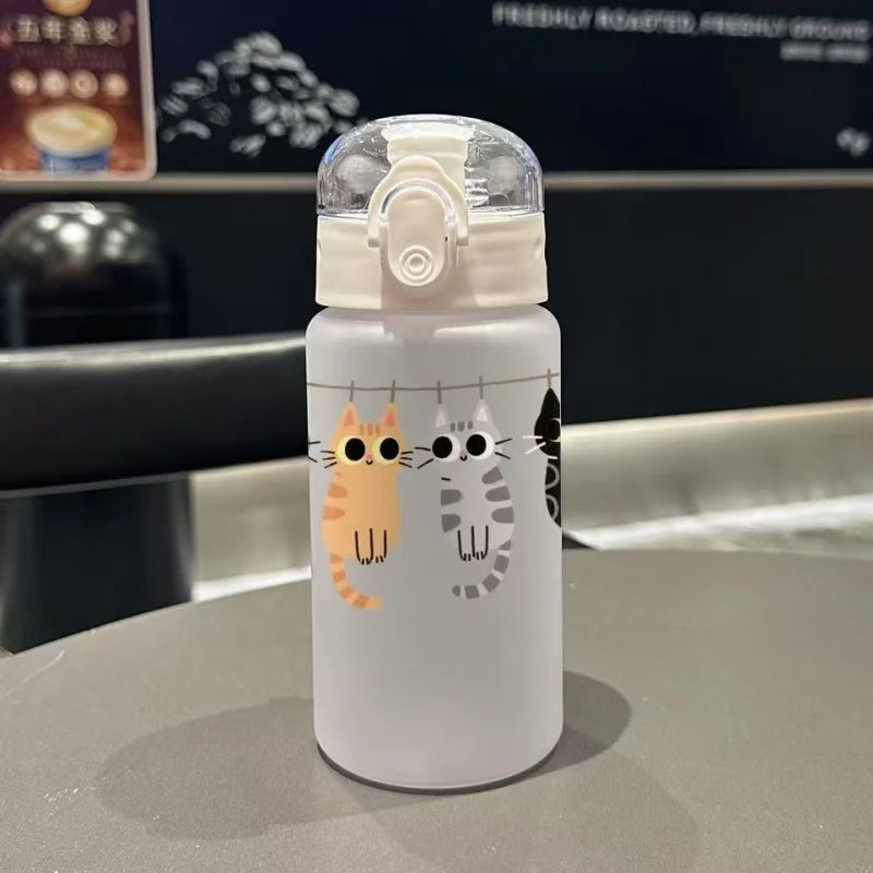 Bouteille d'eau à imprimé chat mignon