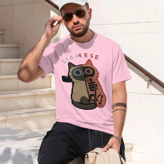 Men's Spooky Siamese Cat Graphic T-Shirt