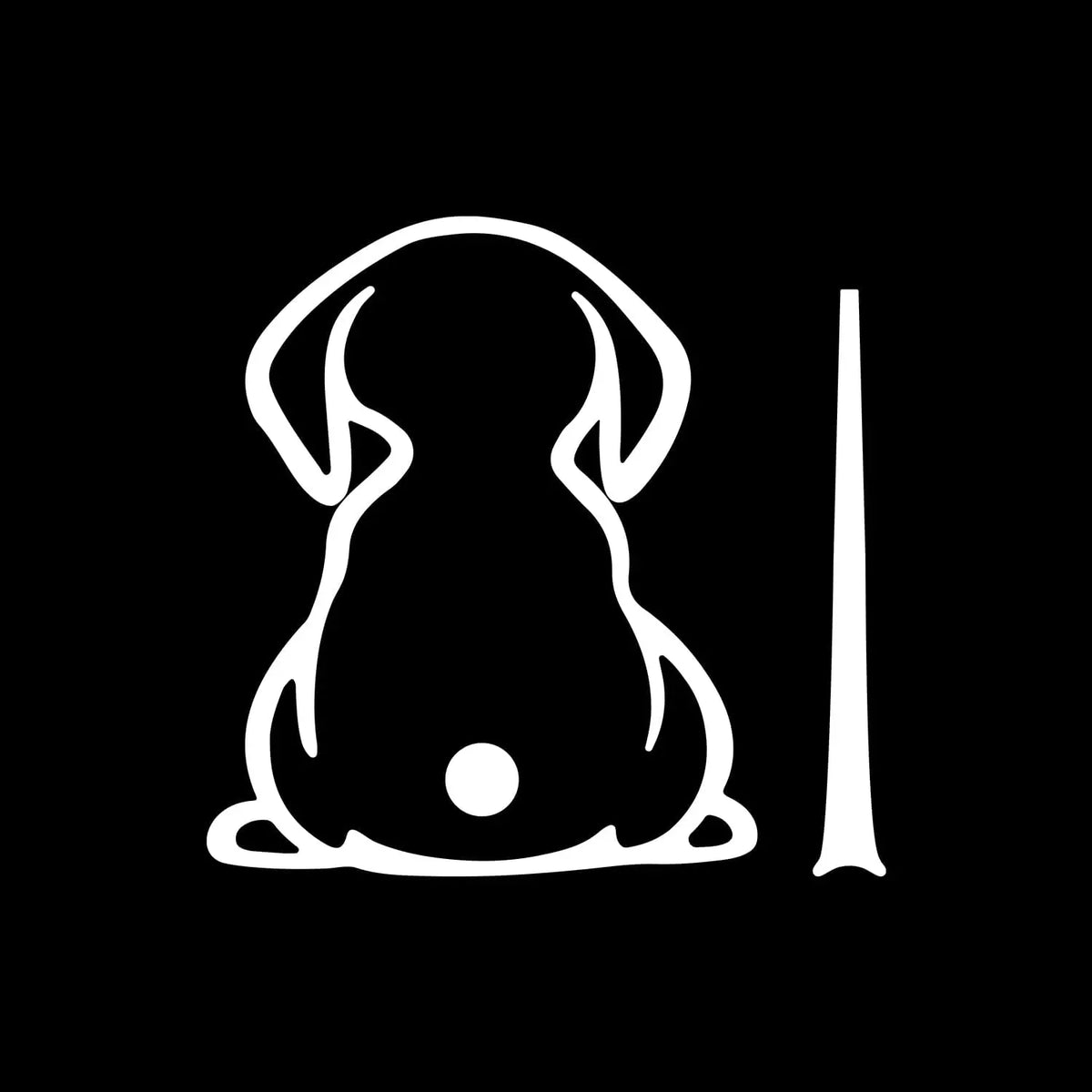 Dog Rear-Wiper Vinyl Decal with Moving Tail Detail