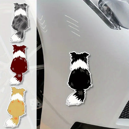 Nhãn dán xe chó lông xù