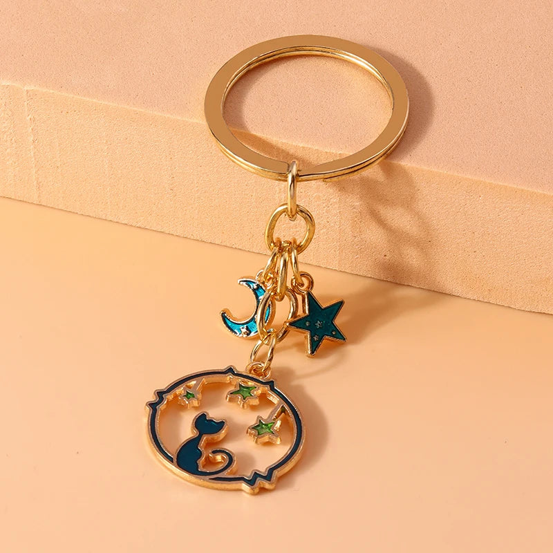 Cute Cartoon Cat Keychain