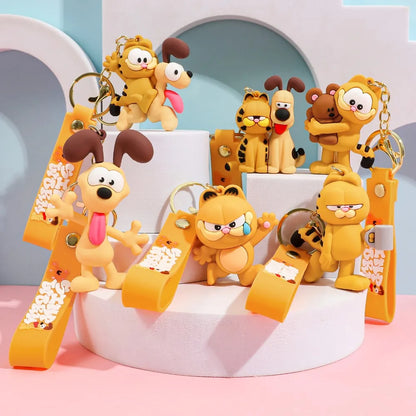Garfield & Odie Silicone Keychain