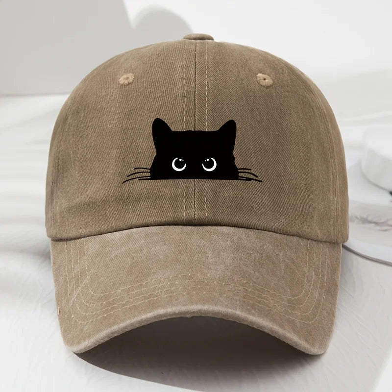Casquette Vintage Yeux de Chat Mignons