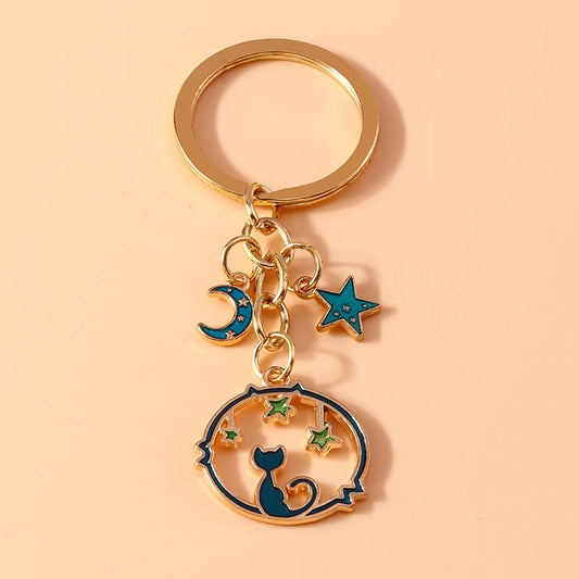 Cute Cartoon Cat Keychain