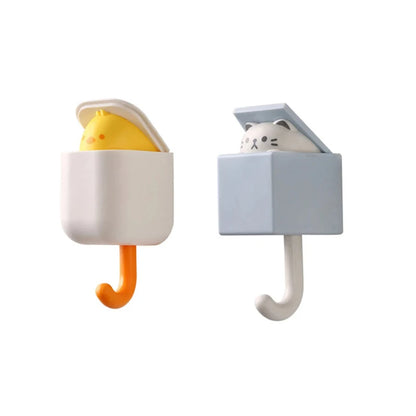Cartoon Cat Hook Wall