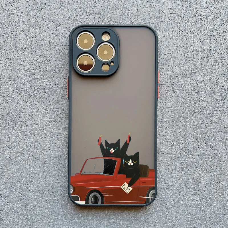 Funny Cat Daily Life iPhone Case