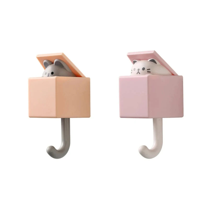Cartoon Cat Hook Wall