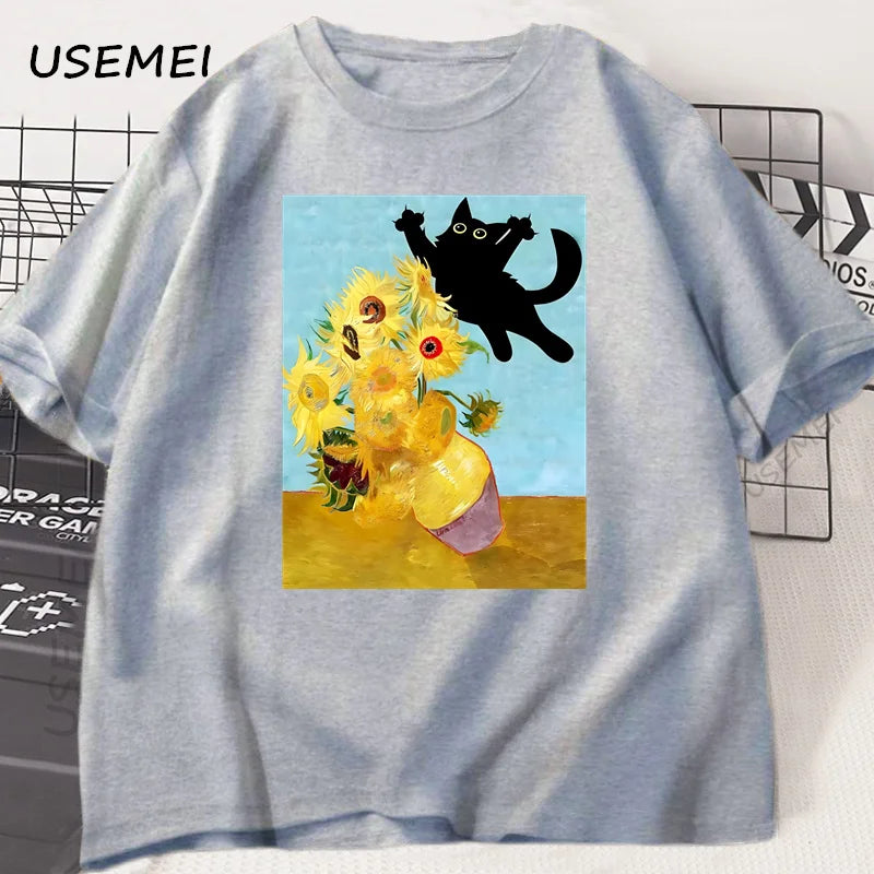 Camiseta Arte do gato de Van Gogh