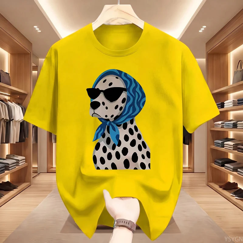 Summer Retro Dalmatian Print T-Shirt
